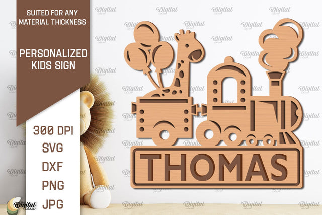 Personalized Kids Sign Laser Cut. Baby Room Art SVG Design SVG Evgenyia Guschina 