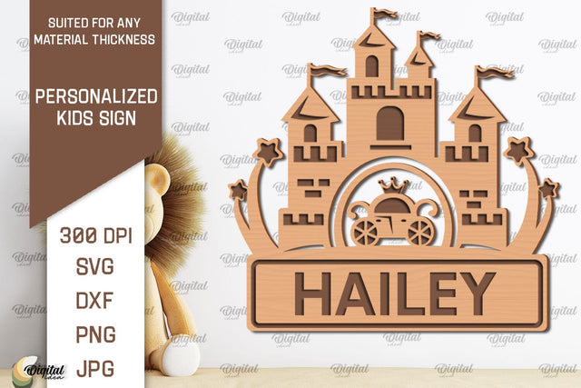 Personalized Kids Sign Laser Cut. Baby Room Art SVG Design SVG Evgenyia Guschina 