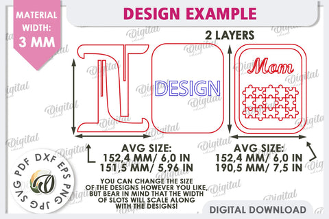 Personalized Mom Gift Laser Cut. Mother's Day Gift SVG SVG Evgenyia Guschina 