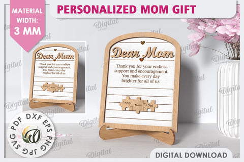 Personalized Mom Gift LaserCut Bundle. Mother's Day Gift SVG SVG Evgenyia Guschina 