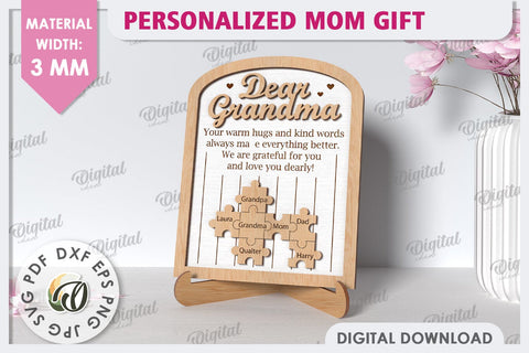 Personalized Mom Gift LaserCut Bundle. Mother's Day Gift SVG SVG Evgenyia Guschina 