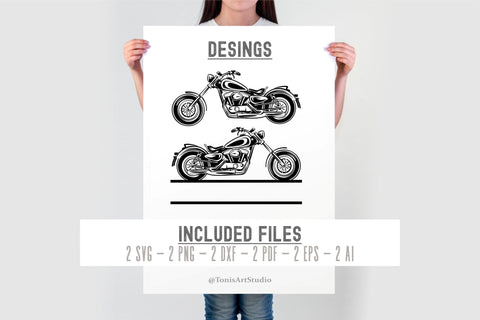 Personalized Motorcycle Name Sign | Custom Biker Wall Art | SVG PNG DXF EPS PDF AI Cut Files SVG TonisArtStudio 