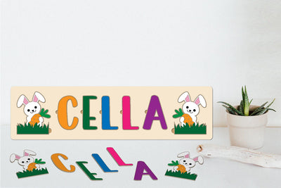 Personalized Name Puzzle With letters A-Z Laser Cut SVG zafrans studio 