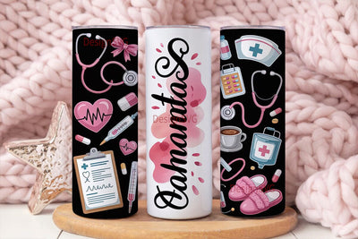Personalized Nurse 20oz Tumbler Wrap Sublimation DesignSVG 