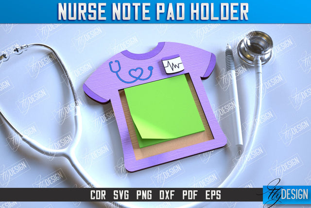 Personalized Nurse Note Pad Holder, Hospital, Notes, Sticky Note Holder, Medical Uniform SVG Fly Design 