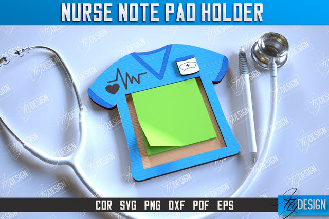 Personalized Nurse Note Pad Holder, Hospital, Notes, Sticky Note Holder, Medical Uniform SVG Fly Design 