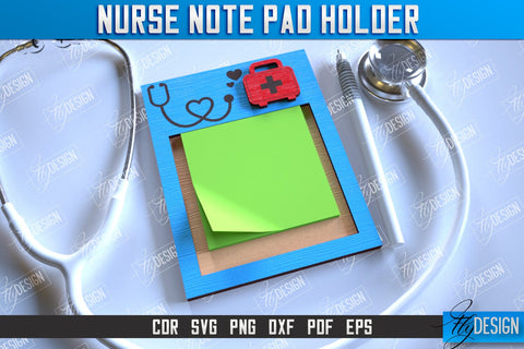 Personalized Nurse Note Pad Holder, Hospital, Notes, Sticky Note Holder, Medical Uniform SVG Fly Design 