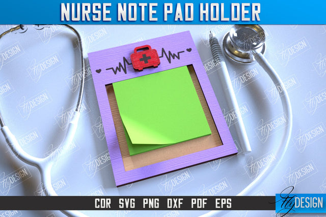 Personalized Nurse Note Pad Holder, Hospital, Notes, Sticky Note Holder, Medical Uniform SVG Fly Design 