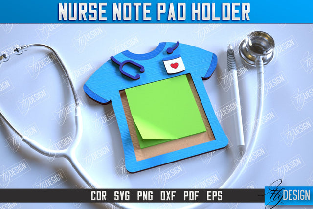 Personalized Nurse Note Pad Holder, Hospital, Notes, Sticky Note Holder, Medical Uniform SVG Fly Design 