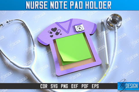 Personalized Nurse Note Pad Holder, Hospital, Notes, Sticky Note Holder, Medical Uniform SVG Fly Design 
