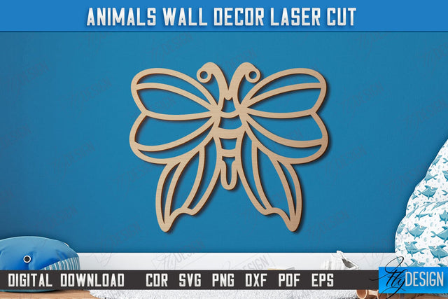 Personalized Nursery Wall Décor | Butterfly Shape | Baby Range | Children's Interior | CNC File SVG Fly Design 