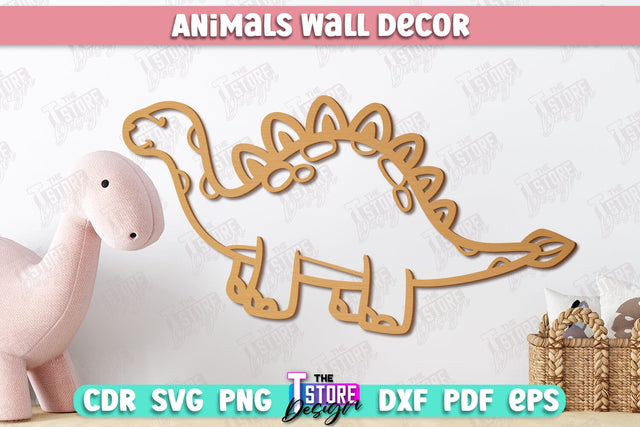 Personalized Nursery Wall Décor | Dino Shape | Baby Range | Children's Interior | CNC File SVG The T Store Design 