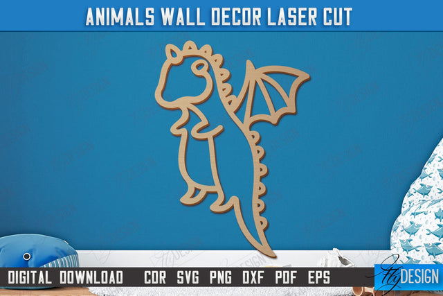 Personalized Nursery Wall Décor | Dragon Shape | Baby Range | Children's Interior | CNC File SVG Fly Design 