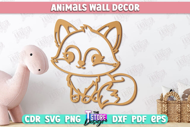 Personalized Nursery Wall Décor | Fox Shape | Baby Range | Children's Interior | CNC File SVG The T Store Design 