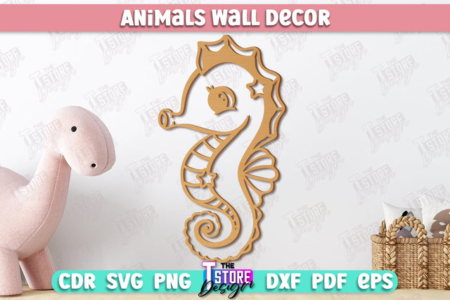 Personalized Nursery Wall Décor | Seahorse Shape | Baby Range | Children's Interior | CNC File SVG The T Store Design 
