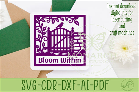 Personalized Secret Garden Gate SVG | Custom Name Sign Laser SVG APInspireddesigns 