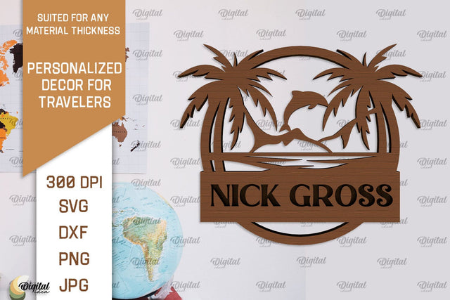 Personalized Sign For Traveler Laser Cut. Adventure SVG SVG Evgenyia Guschina 