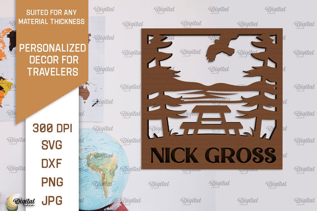 Personalized Sign For Traveler Laser Cut. Adventure SVG SVG Evgenyia Guschina 