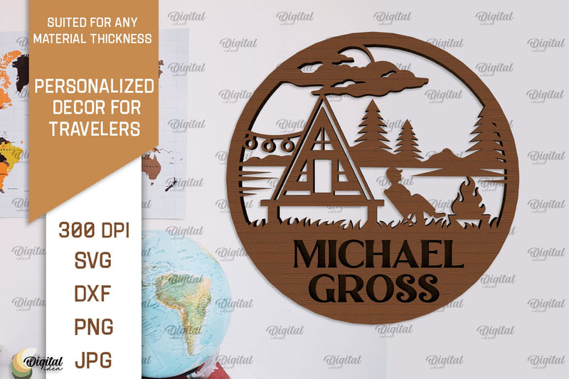 Personalized Sign For Traveler Laser Cut. Adventure SVG SVG Evgenyia Guschina 
