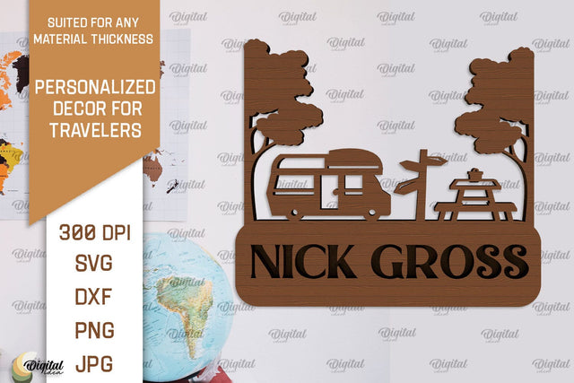Personalized Sign For Traveler Laser Cut. Adventure SVG SVG Evgenyia Guschina 