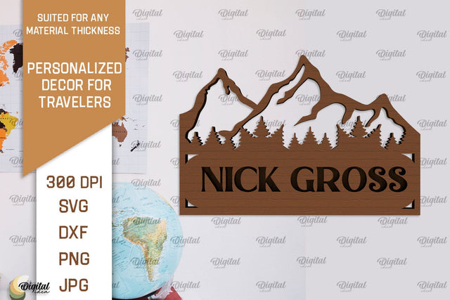 Personalized Sign For Traveler Laser Cut. Adventure SVG SVG Evgenyia Guschina 