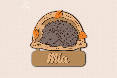 Personalized Sleeping Animals Kids Name Signs (Set of 7) SVG LaserCutano 