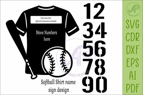 Personalized Softball and Baseball Jersey Sign SVG, Custom SVG APInspireddesigns 