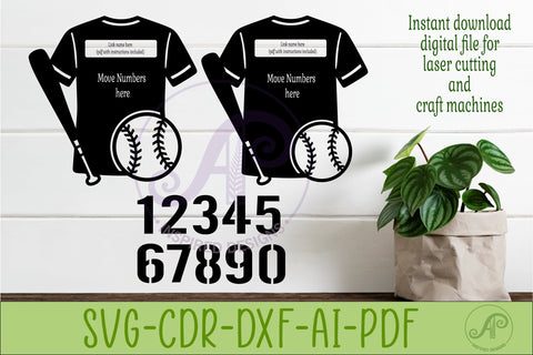 Personalized Softball and Baseball Jersey Sign SVG, Custom SVG APInspireddesigns 