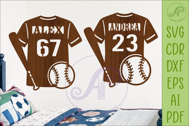 Personalized Softball and Baseball Jersey Sign SVG, Custom SVG APInspireddesigns 