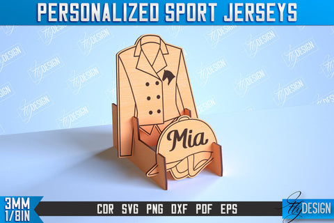Personalized Sport Jerseys | Sport Sign | Gift Idea | Wood Shape | CNC File SVG Fly Design 
