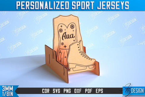 Personalized Sport Jerseys | Sport Sign | Gift Idea | Wood Shape | CNC File SVG Fly Design 