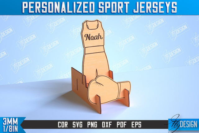 Personalized Sport Jerseys | Sport Sign | Gift Idea | Wood Shape | CNC File SVG Fly Design 
