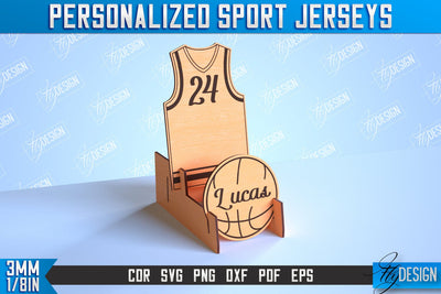 Personalized Sport Jerseys | Sport Sign | Gift Idea | Wood Shape | CNC File SVG Fly Design 