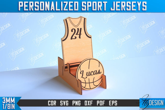 Personalized Sport Jerseys | Sport Sign | Gift Idea | Wood Shape | CNC File SVG Fly Design 