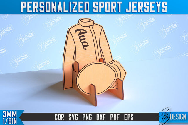 Personalized Sport Jerseys | Sport Sign | Gift Idea | Wood Shape | CNC File SVG Fly Design 