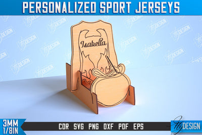 Personalized Sport Jerseys | Sport Sign | Gift Idea | Wood Shape | CNC File SVG Fly Design 