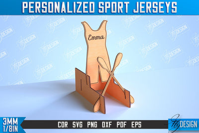 Personalized Sport Jerseys | Sport Sign | Gift Idea | Wood Shape | CNC File SVG Fly Design 