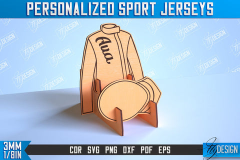 Personalized Sport Jerseys | Sport Sign | Gift Idea | Wood Shape | CNC File SVG Fly Design 