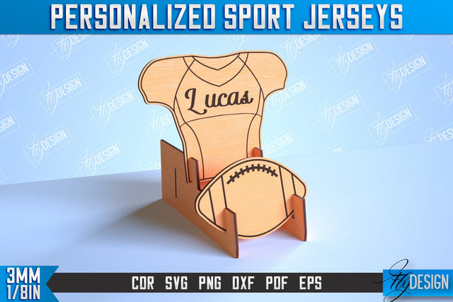 Personalized Sport Jerseys | Sport Sign | Gift Idea | Wood Shape | CNC File SVG Fly Design 