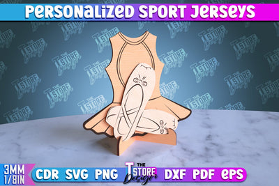 Personalized Sport Jerseys | Sport Sign | Gift Idea | Wood Shape | CNC File SVG The T Store Design 