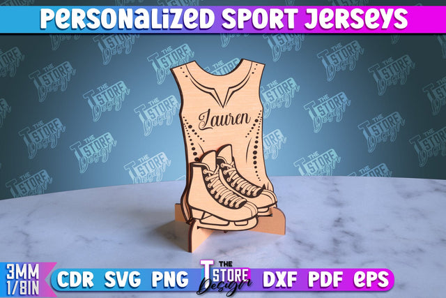 Personalized Sport Jerseys | Sport Sign | Gift Idea | Wood Shape | CNC File SVG The T Store Design 