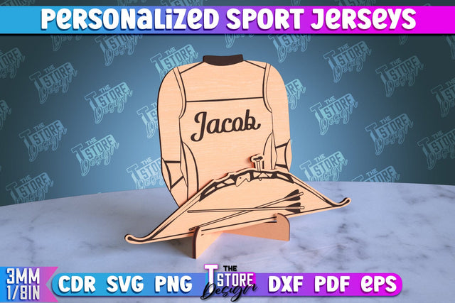 Personalized Sport Jerseys | Sport Sign | Gift Idea | Wood Shape | CNC File SVG The T Store Design 