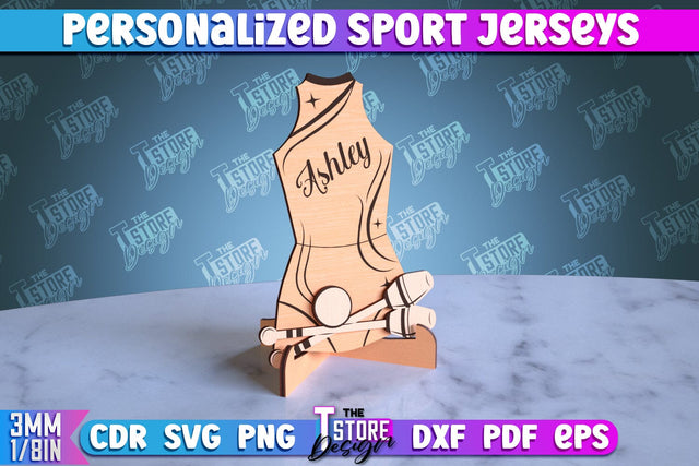 Personalized Sport Jerseys | Sport Sign | Gift Idea | Wood Shape | CNC File SVG The T Store Design 