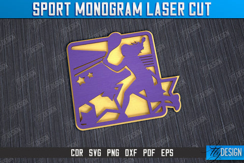 Personalized Sports Decor Bundle | Sport Monogram | Gift Idea | Wall Décor | CNC Files SVG Fly Design 