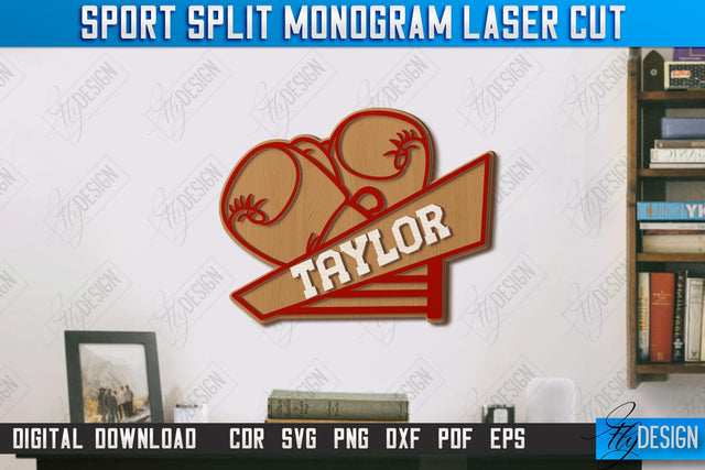 Personalized Sports Decor Laser Cut | Personal Sports Wall Sign | Wall Décor | CNC File SVG Fly Design 