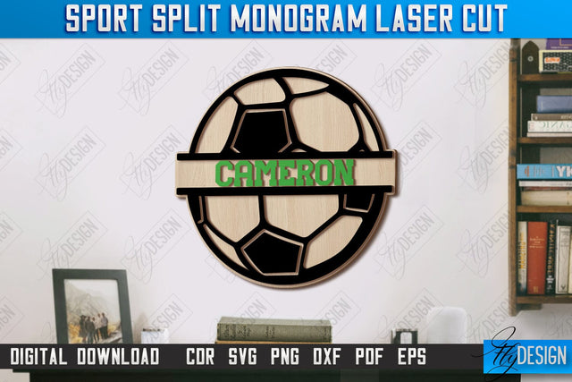 Personalized Sports Decor Laser Cut | Personal Sports Wall Sign | Wall Décor | CNC File SVG Fly Design 