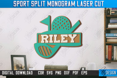 Personalized Sports Decor Laser Cut | Personal Sports Wall Sign | Wall Décor | CNC File SVG Fly Design 