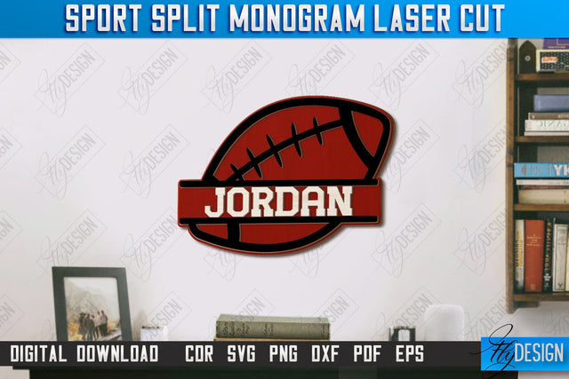 Personalized Sports Decor Laser Cut | Personal Sports Wall Sign | Wall Décor | CNC File SVG Fly Design 