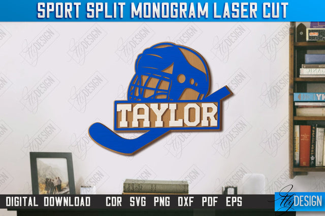 Personalized Sports Decor Laser Cut | Personal Sports Wall Sign | Wall Décor | CNC File SVG Fly Design 