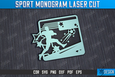 Personalized Sports Decor | Sport Monogram | Gift Idea | Wall Décor | CNC file SVG Fly Design 